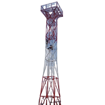 Gitter-Antennenmast ANSI 4 galvanisierte mit Beinen versehener den Stahl, der mit Klammer eckig ist