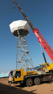 Telekommunikations-Turm der Antennen-110KV galvanisierte eckige Stahlradar-Struktur