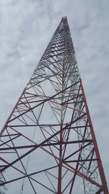 60m heißer eingetauchter galvanisierter Telekommunikations-Stahlturm Q345