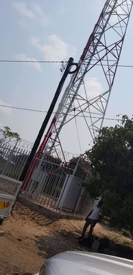 Eckiger 100M Gsm Antenna Tower Mast und Klammer-Luftfahrt-Hindernisfeuer