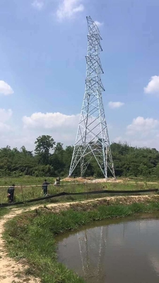 Standort-Projekt Transimissions-Linie Stahlmit beinen versehenes elektrisches des turm-vier