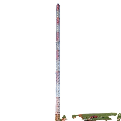 Guyed-Mast-Gitter-Telekommunikations-Stahlturm mit galvanisierten 72m 92m