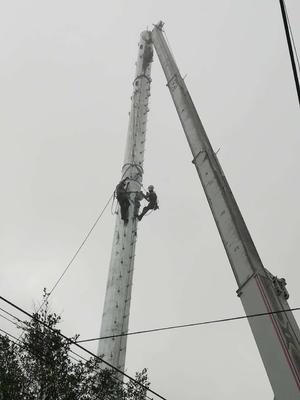Stahl-Monopole Q345 Fernsehturm-heißes Bad galvanisierte