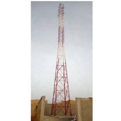 Telekommunikations-Stahlturm RDS RDU mit Klammern und Palisade-Zaun