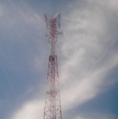 80m mit Beinen versehener Röhrenstahlturm 3 für Telekommunikation