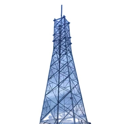 Telekommunikations-Stahlröhrenturm mit dem heißen Bad galvanisiert